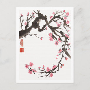 Plum Blossom Curve Postcard