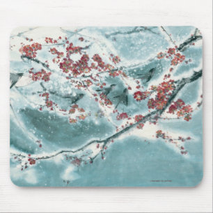 Plum Blossom in Snow Mouse Pad