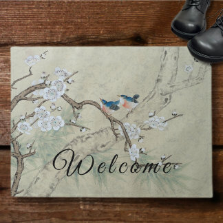 Plum Blossom in Spring Doormat