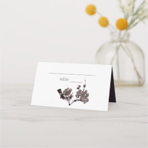 Plum blossom sumie place card