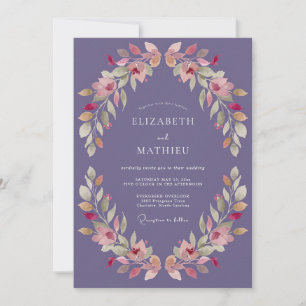 Plum Blossom Wedding Invitation