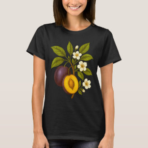 Plum Botanical Fruit Graphic Orchard Farm Nature A T-Shirt