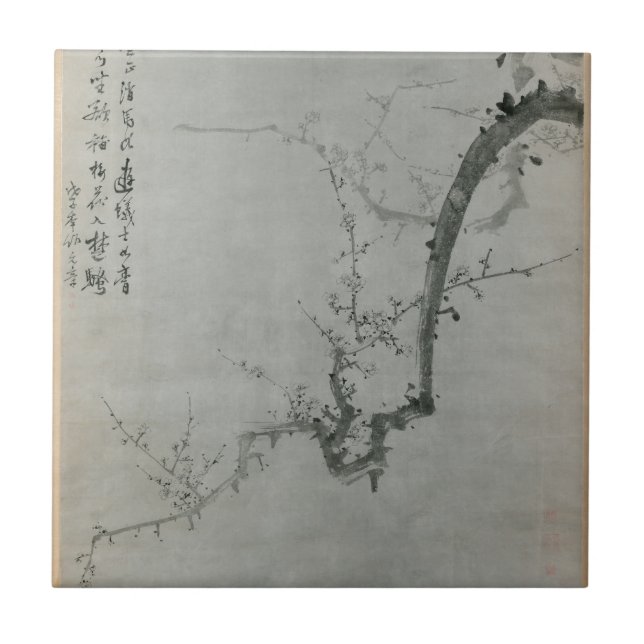Plum Branch - Yi Yuwon Tile (Front)