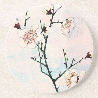 Plum Branches with Blossoms Ukiyo-e Asia Asian Art Coaster