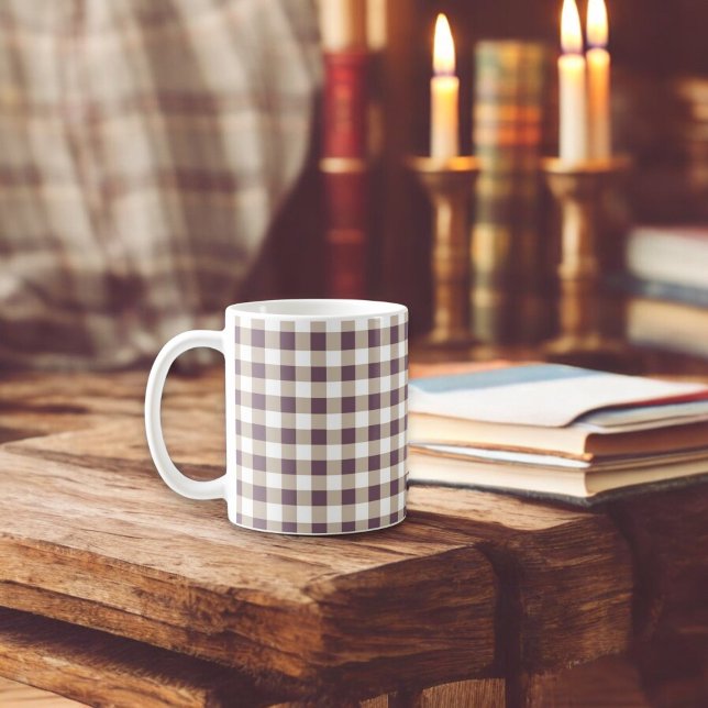 Plum Buffalo Plaid Holiday Coffee Mug (Creator Uploaded)