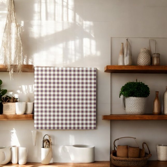 Plum Buffalo Plaid Holiday Tile (Creator Uploaded)