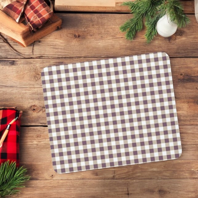 Plum Buffalo Plaid Mouse Pad for Holidays (Creator Uploaded)