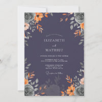 Plum Burnt Orange Bloom Wedding