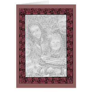 Plum Celtic Border Design Photo Card