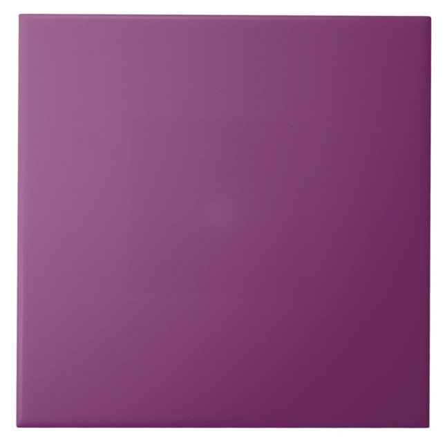 Plum Ceramic Tile. Tile (Front)