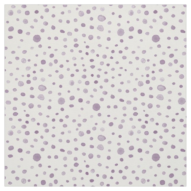 Plum Confetti Watercolor Dots Fabric (Swatch)
