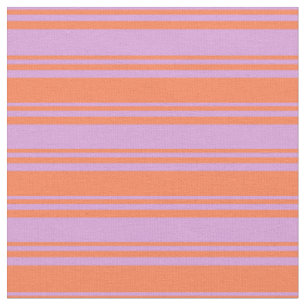 Plum & Coral Stripes Fabric