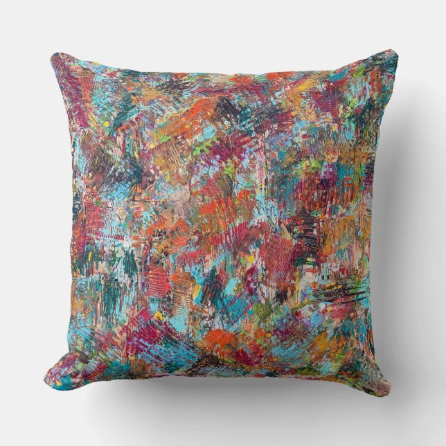 Plum Crazy 20 x 20 Poly Throw Pillow (Front)