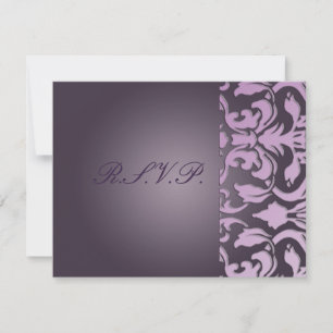 Plum Damask/RSVP cards require 5x7 invites