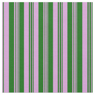 Plum & Dark Green Lined/Striped Pattern Fabric