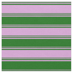 Plum & Dark Green Stripes Pattern Fabric