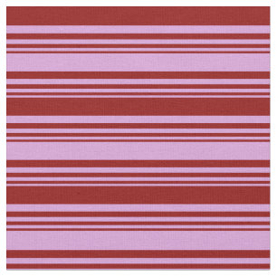 Plum & Dark Red Coloured Stripes Fabric