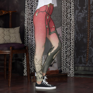 Plum Estate Japanese Edo Woodblock Plum Leggings