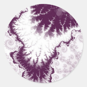 Plum Feathered Star Stickers