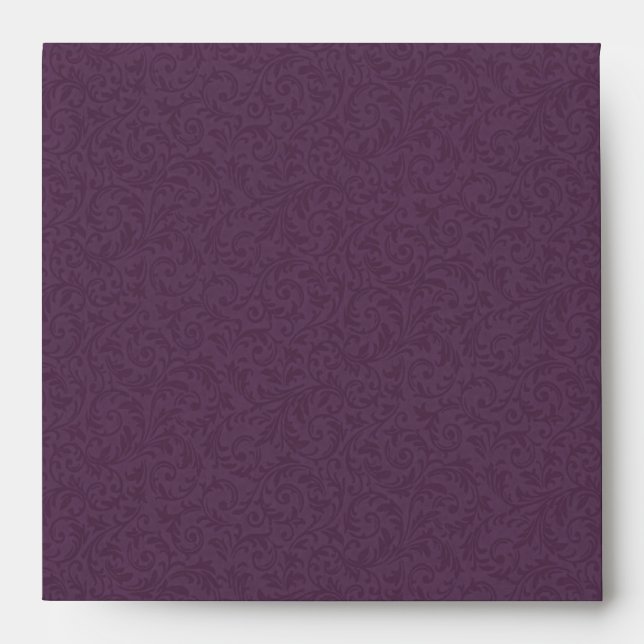 Plum Filigree Envelope-Square Envelopes (Front)