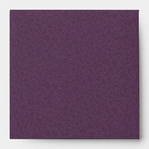 Plum Filigree Envelope-Square Envelopes