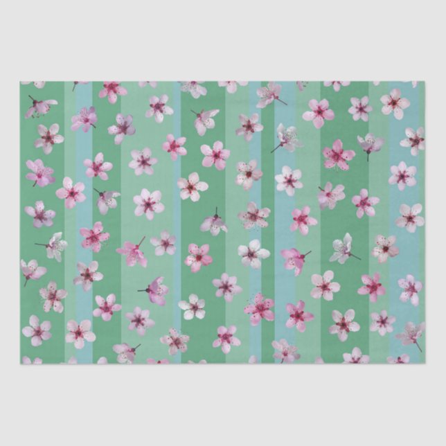 Plum Flowers Tissue Paper (Front)