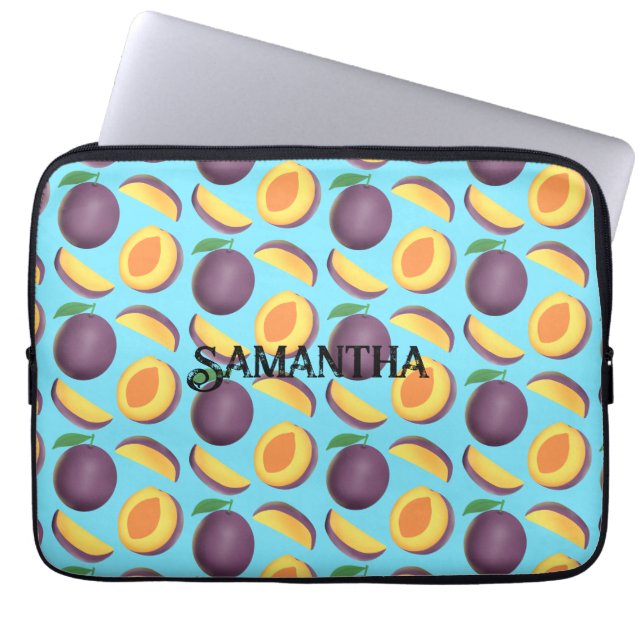 Plum Fruit Laptop Sleeve (Front)