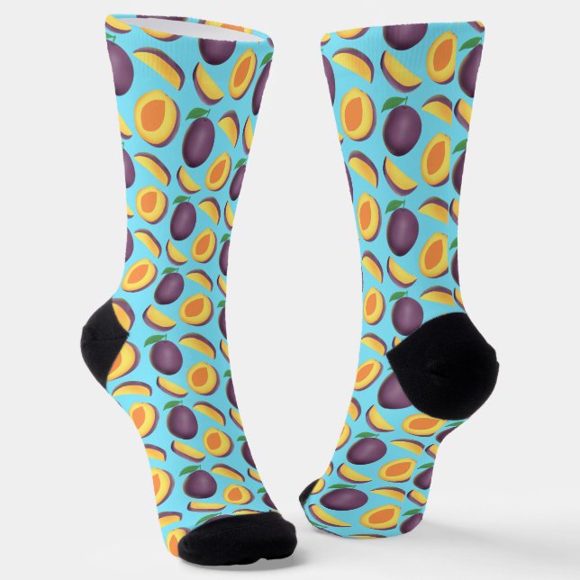 Plum Fruit Socks (Angled)