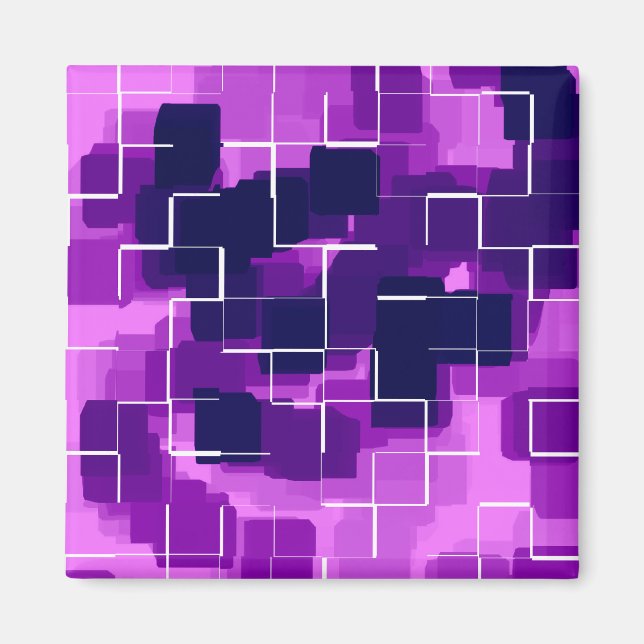 "Plum" Geometric Art Magnet (Front)