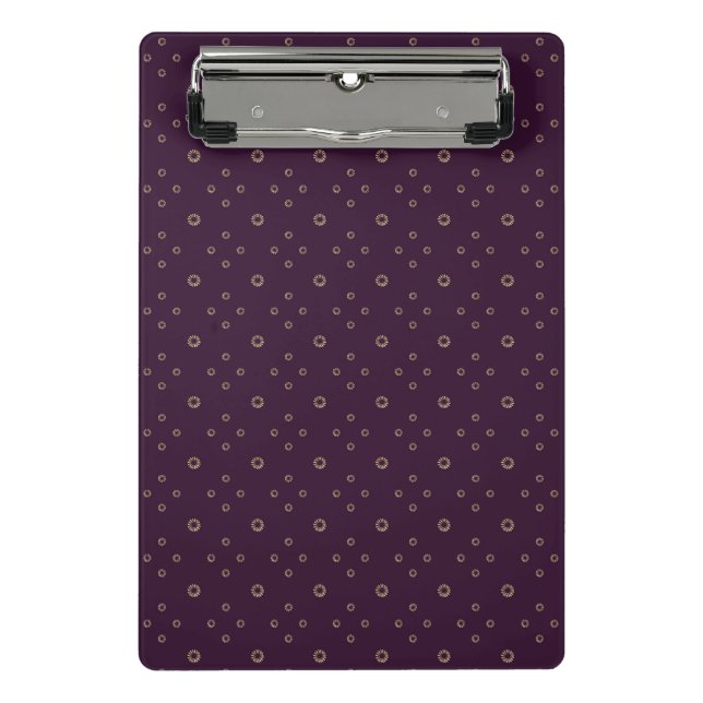 Plum | Golden Zinnia Sun Mini Clipboard (Front)