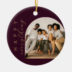 Plum Happy EVERYTHING Ceramic Tree Decoration