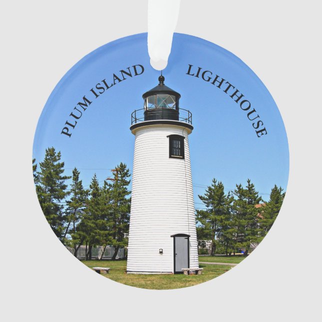 Plum Island Lighthouse, Massachusetts Ornament (Front)