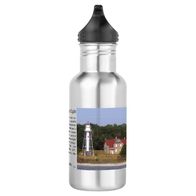 Plum Island Rear Range Light water bottle (Right)
