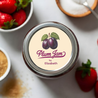 Plum Jam Classic Round Sticker