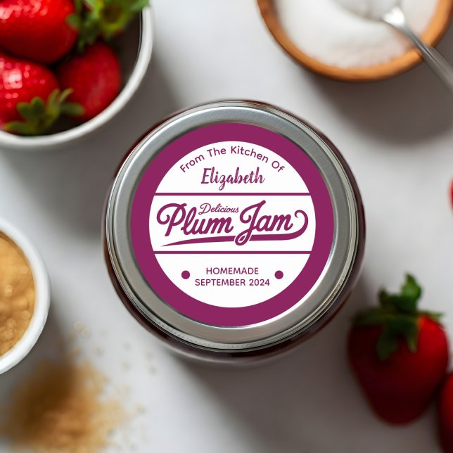 Plum Jam Classic Round Sticker (Creator Uploaded)