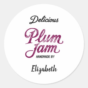 Plum Jam Classic Round Sticker
