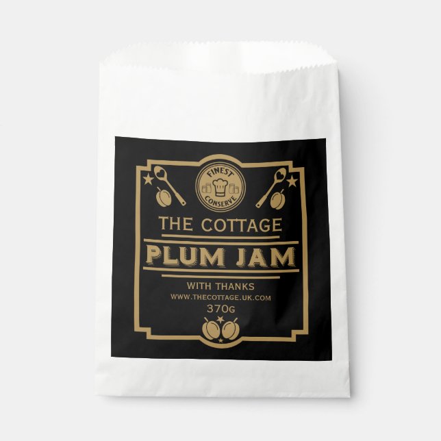 Plum Jam Conserve Maker Favour Bags (Front)