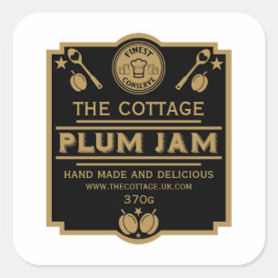Plum Jam Conserve Maker Square Sticker