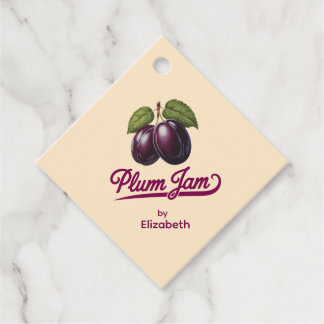 Plum Jam Favour Tags