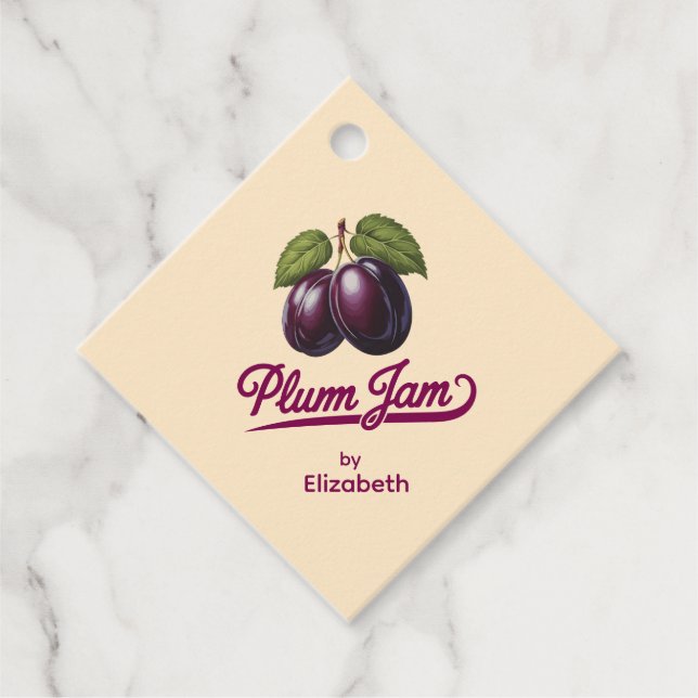 Plum Jam Favour Tags (Front)