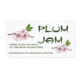 Plum Jam Jar Label (Customise)