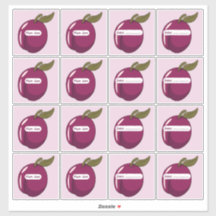 Plum Jam Labels Custom Vinyl Sticker Sheet