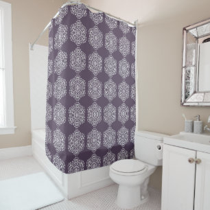 Plum Mandala Shower Curtain