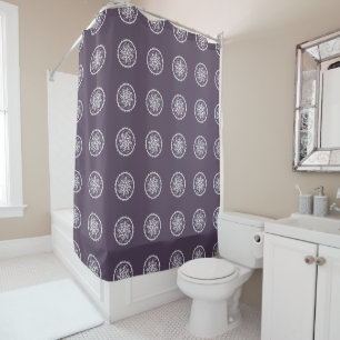 Plum Mandala Shower Curtain