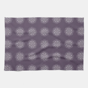 Plum Mandala Tea Towel