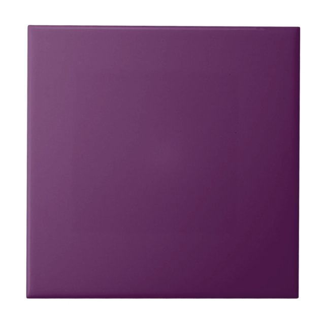 Plum Matches Fractal Pattern 2: Ceramic Tile (Front)