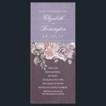 Plum Mauve and Lilac Vintage Flora Wedding Program Programme<br><div class="desc">Mauve,  plum,  and lavender watercolor,  elegant vintage floral wedding programs</div>