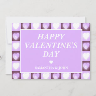 Plum Mauve Celestial Hearts Valentine’s Card