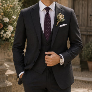 Plum Noir Heritage Micro Jacquard Quiet Luxury Tie