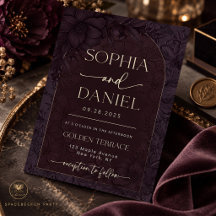 Plum Noir Moody Floral Wedding Luxury
